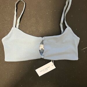 NWT Riot Swim Sky Blue Ribbed Lounge Top